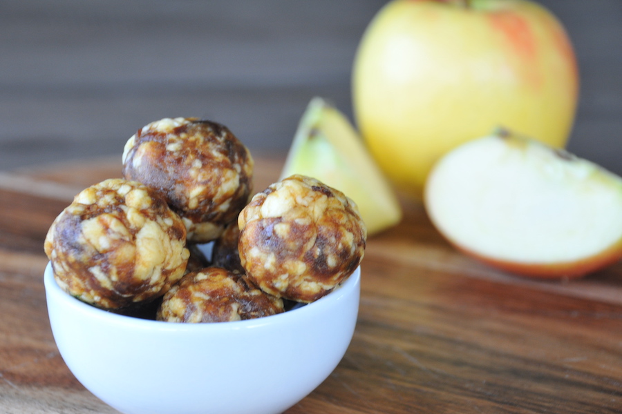 super easy apple and date balls