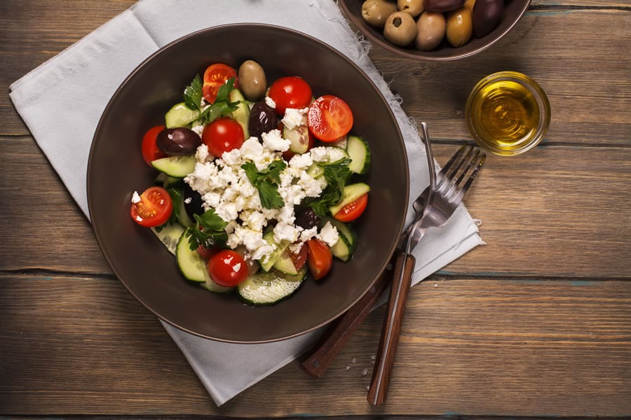greek salad with a twist