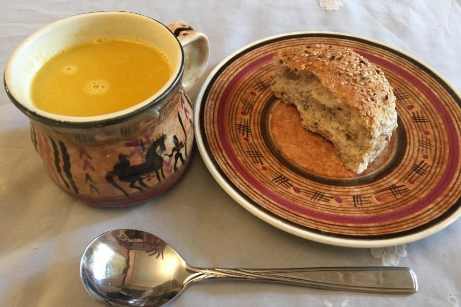 Konstantina’s chicken, egg and lemon soup