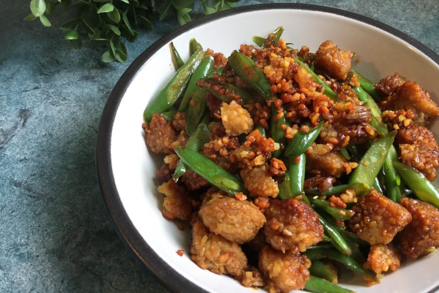 Dian’s tempeh and green beans stir fry