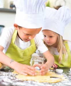 Young Kids Happy Childrens Family Preparing Funny Cookies In Kitchen At Home